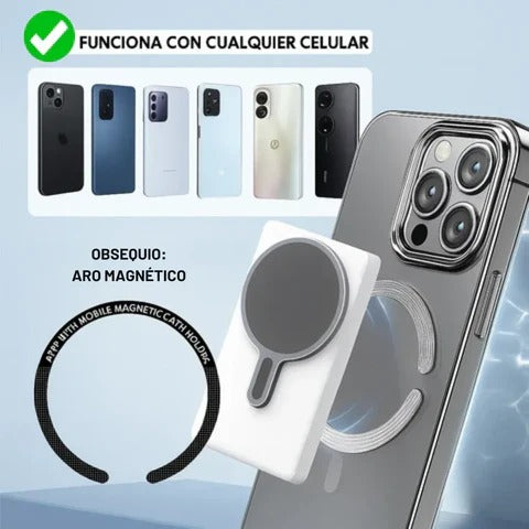 Selfie Pantalla montado en un trípode con control Bluetooth, grabando video con la cámara trasera